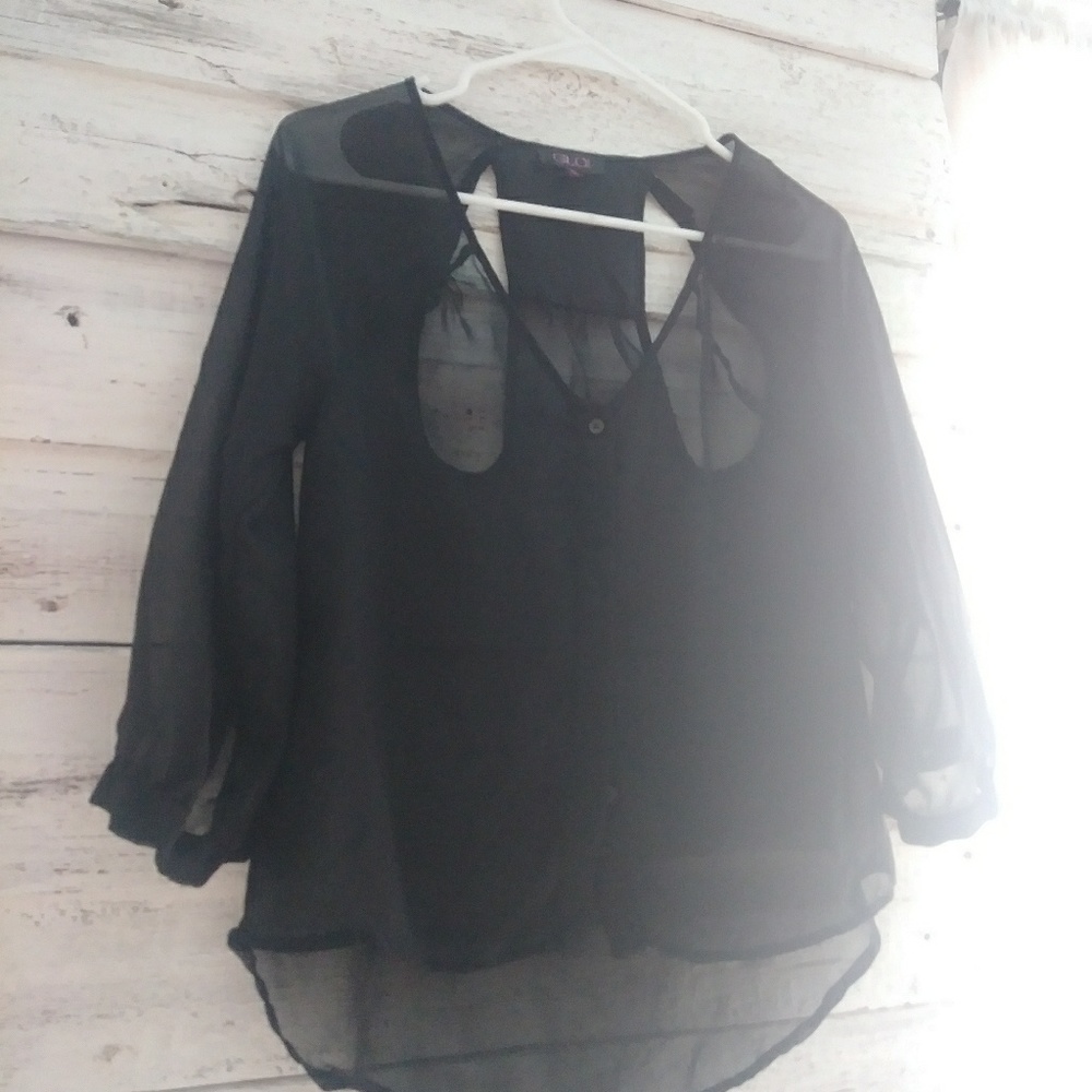 Sheer Black Dress Shirt
